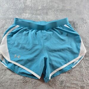 Under Armour Women XS Blue Athletic Shorts HeatGear Mesh Running Loose Fit